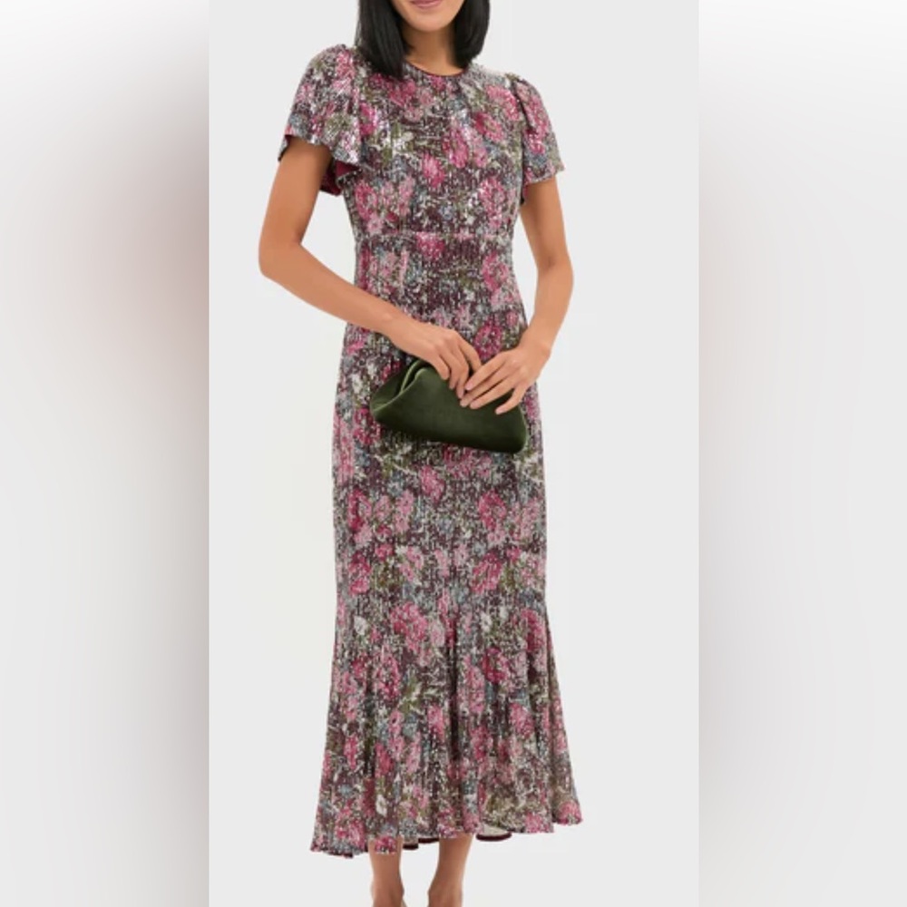 Gorgeous and elegant Tuckernuck sequin Elodie Floral Dress.